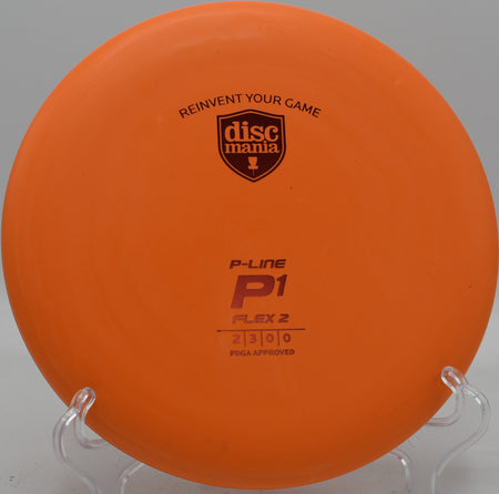 Discmania P-Line P1 gliding softly on a short approach with no fade at DeLaveaga Disc Golf Course.