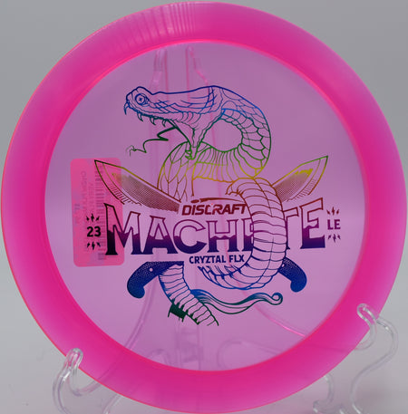 "CryZtal FLX Machete – Flexible plastic and extreme fade perfect for spike hyzers at Horning's Hideout in Oregon."