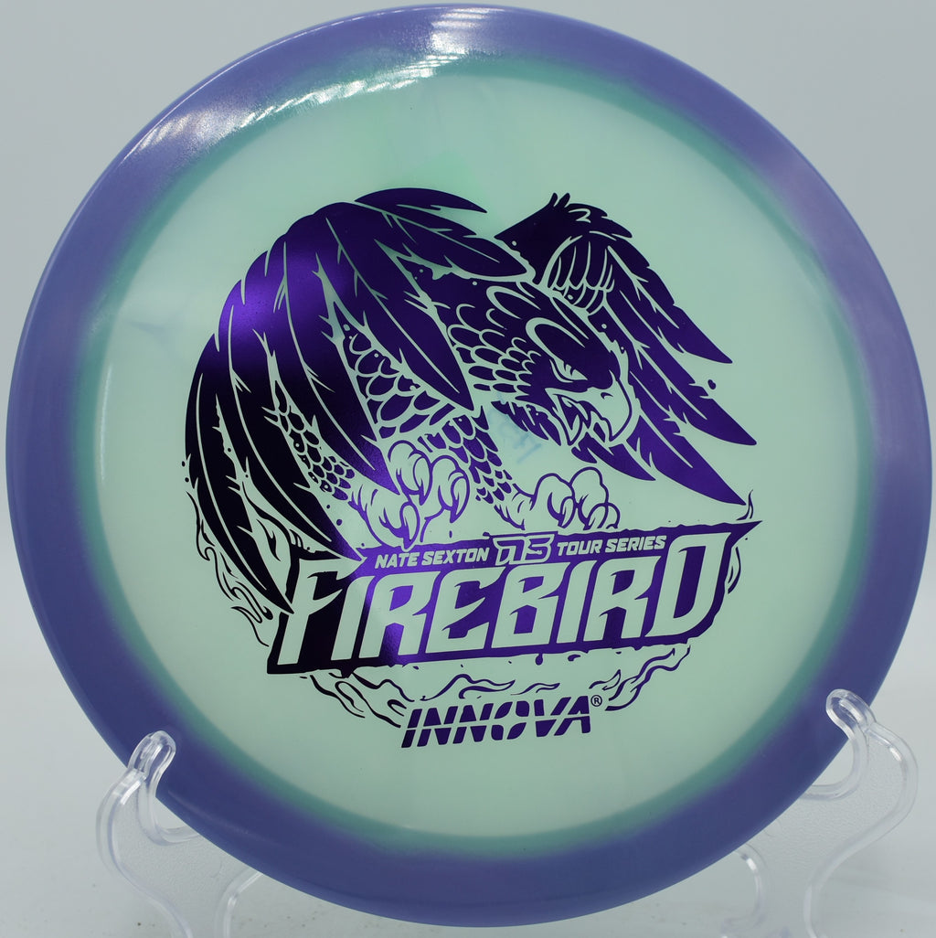 Forehand drive flies over a ridge with reliable fade using the Sexton Firebird at Coyote Point in California.