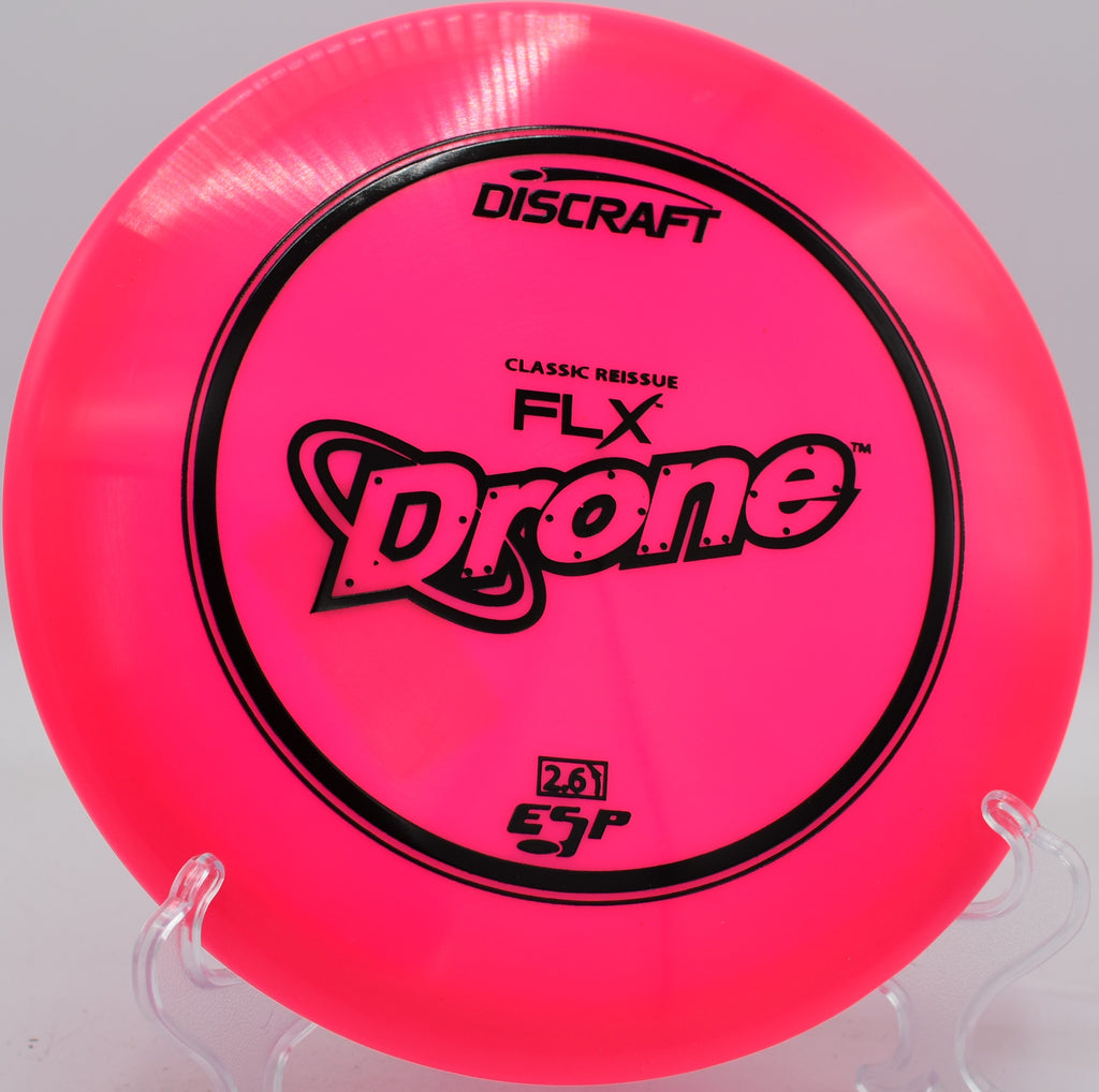 ESP FLX Drone performing a short skip hyzer up to the pin with minimal glide at Idlewild in Kentucky.