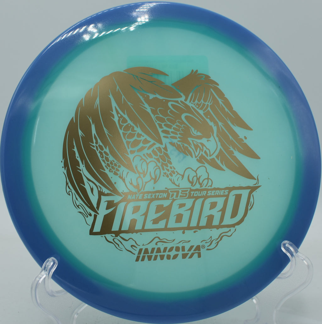 Player hits a sharp left turn around guardian trees with a standstill forehand using the 2024 Firebird.