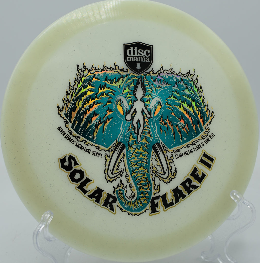 C-Line Glow Solar Flare FD3 battling headwinds at Kensington Toboggan in Milford, Michigan.