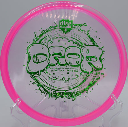 Anttila’s Drop settling softly near the basket after a touch hyzer at Tyler State Park in Newtown, Pennsylvania.