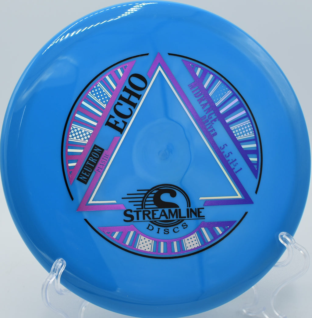 Streamline Echo hugging the fairway with precision at Maple Hill Disc Golf Course in Leicester, Massachusetts.
