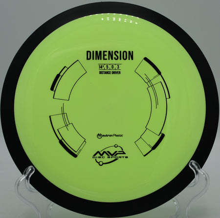 Neutron Dimension flying into a headwind at Maple Hill Disc Golf Course in Leicester, Massachusetts, trusted for power throws and stability.