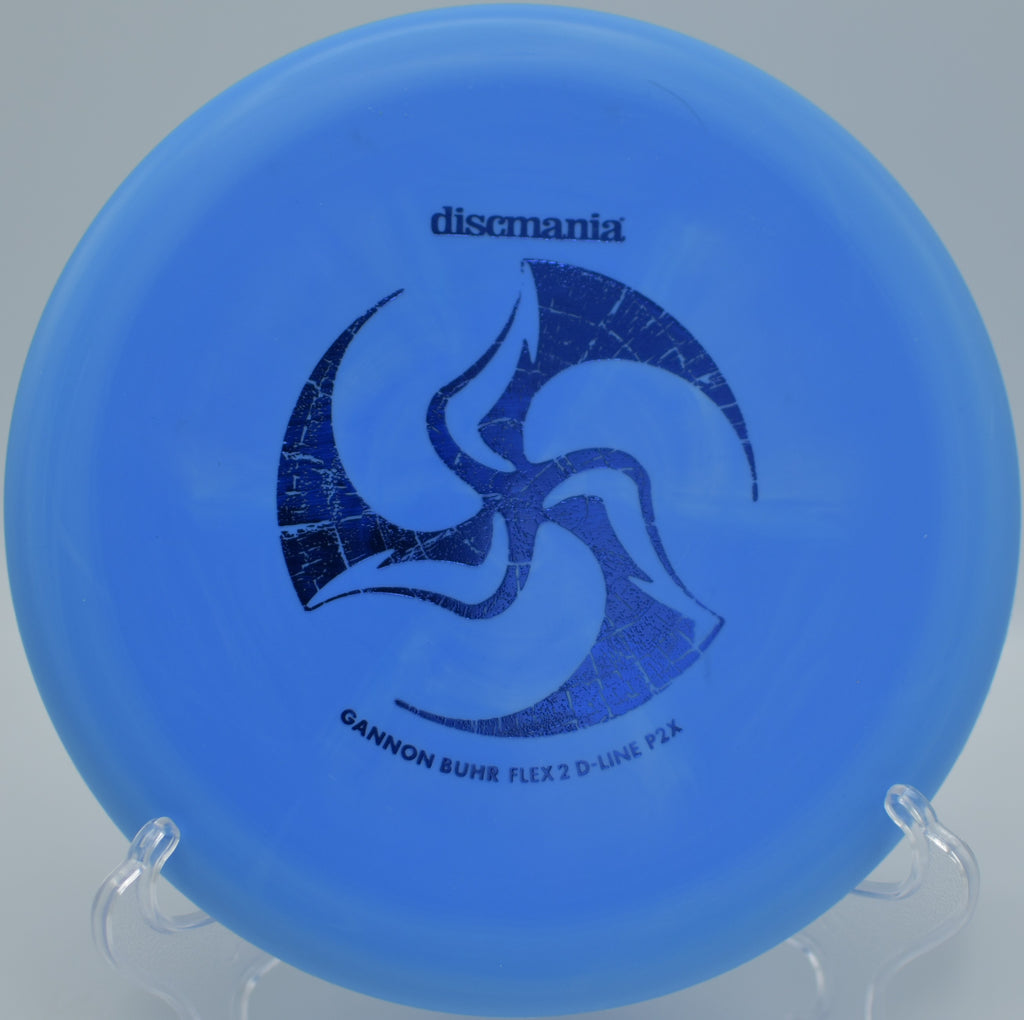 Gannon Buhr Signature Flex 2 D-Line P2X Huk Lab putter released on a smooth spin putt at Warwick Town Park Disc Golf Course in Warwick, New York.