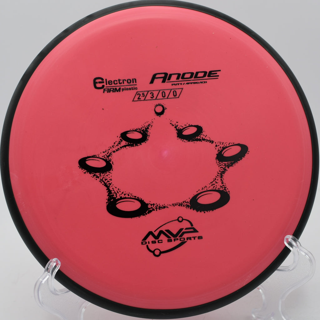 Electron Firm Anode holding a clean line on a touch approach at Water Works Park Disc Golf Course in Kansas City, Missouri.