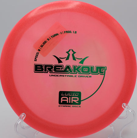 Dynamic Discs Breakout Lucid Air – Light and responsive fairway driver at Firefighters Park DGC in Troy, Michigan.