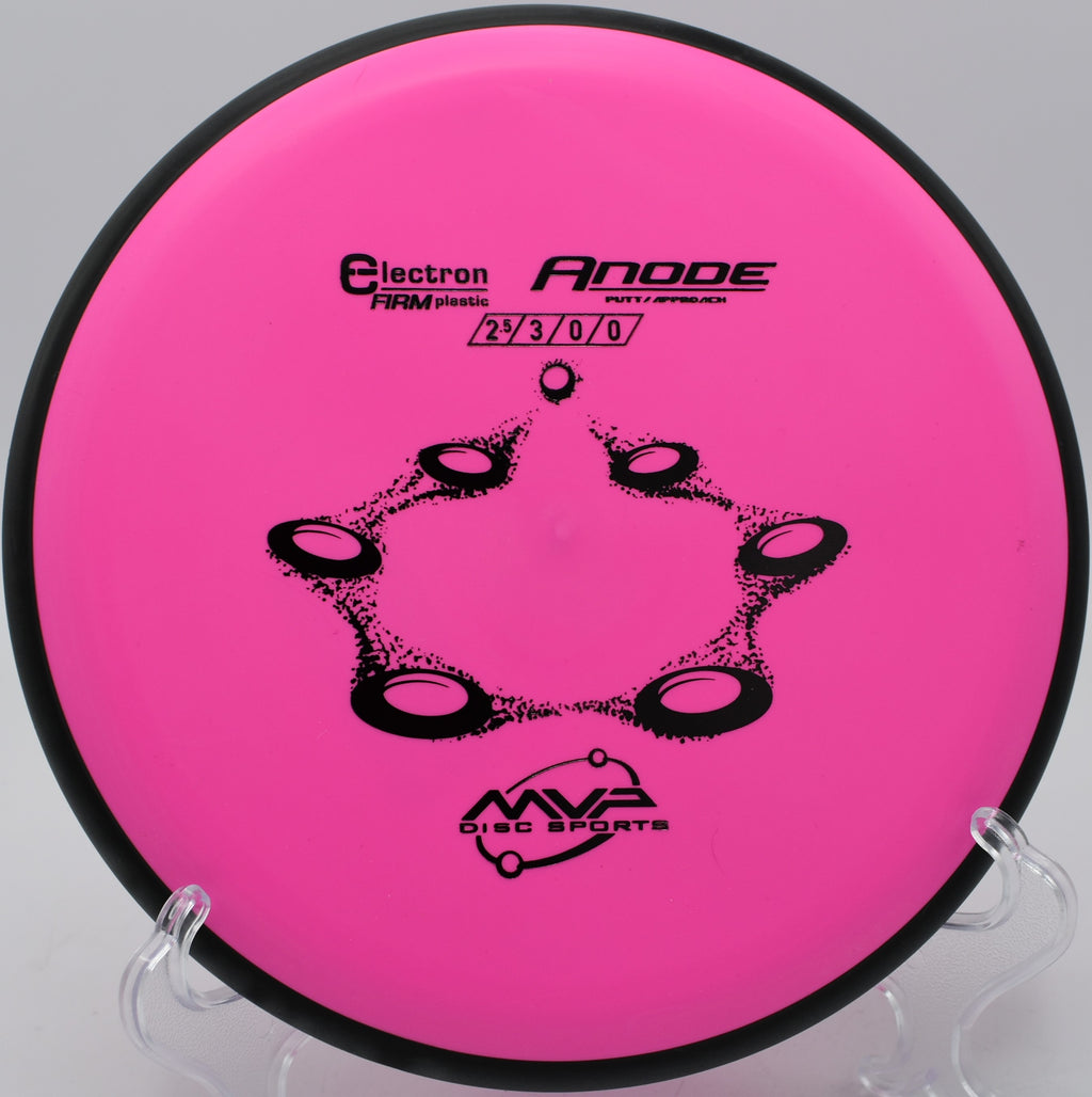 Confident circle 1 putts with the Electron Firm Anode at Pier Park Disc Golf Course in Portland, Oregon.