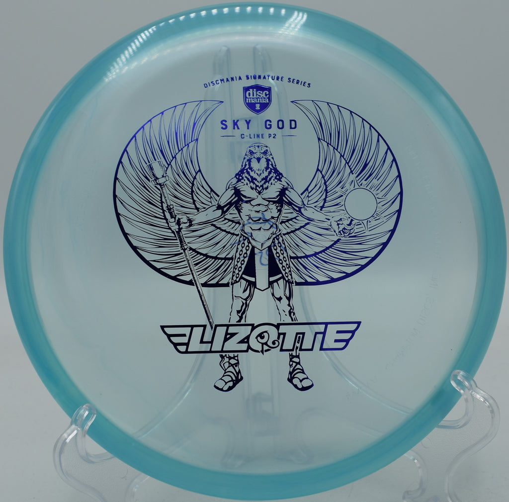Discmania P2 Sky God fading late into the cage from circle two at DeLaveaga DGC in Santa Cruz, California.