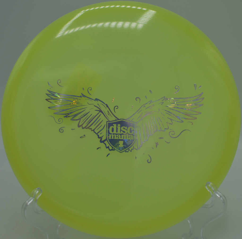 Founder glow plastic turnover midrange landing near pin at Winthrop Gold, Rock Hill SC