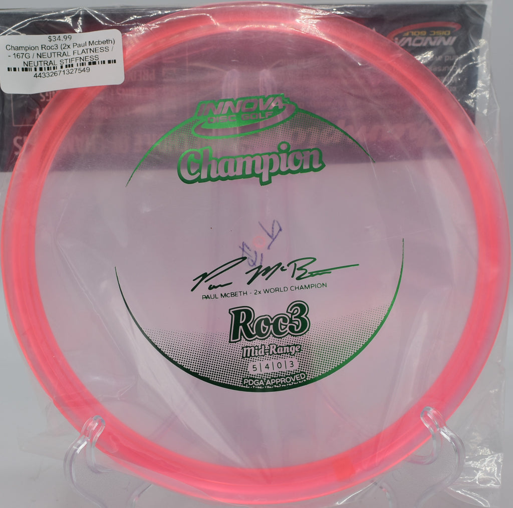 Controlled midrange drives with a Champion Roc3 at Sandy Point Disc Golf Ranch in Lac du Flambeau, Wisconsin.