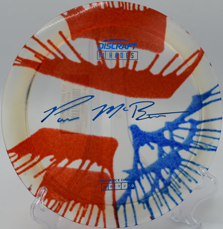 FlyDye Hades soaring on a long turnover line with vibrant color trails at Harmony Bends in Missouri.