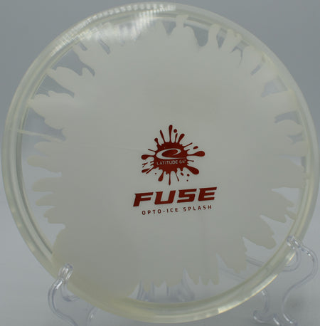 Opto-Ice Splash Fuse riding a laser-straight line at The Rez Disc Golf Course in Brandon, Mississippi.