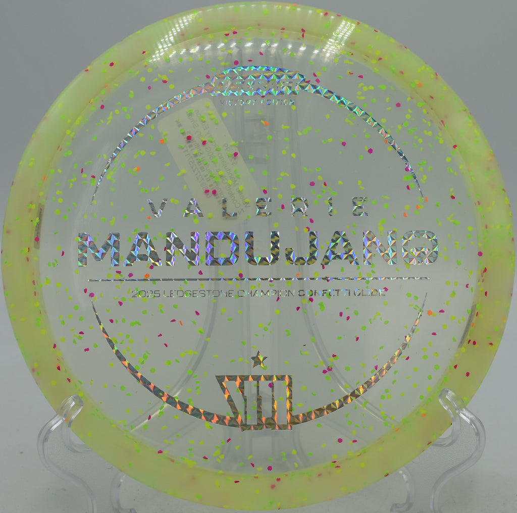 Discraft Glide Z Confetti understable flex shot at Milo McIver State Park in Estacada, Oregon