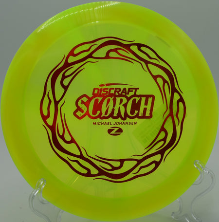 Z Swirl Scorch threading a technical gap with precision on Hole 14 at Panther Creek Disc Golf Course, Springfield, Illinois.