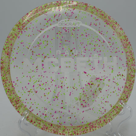 Discraft Confetti Buzzz SS carving a turnover line at Idlewild Disc Golf Course in Burlington, Kentucky