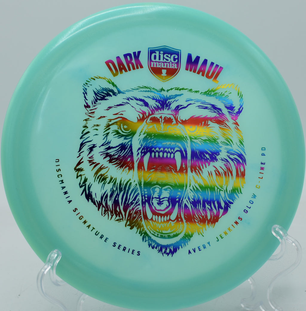 Discmania Dark Maul 1 PD flying flat and stable into a headwind at Eagles Crossing in Hawk Point, Missouri.