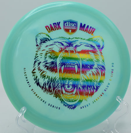 Discmania Dark Maul 1 PD flying flat and stable into a headwind at Eagles Crossing in Hawk Point, Missouri.