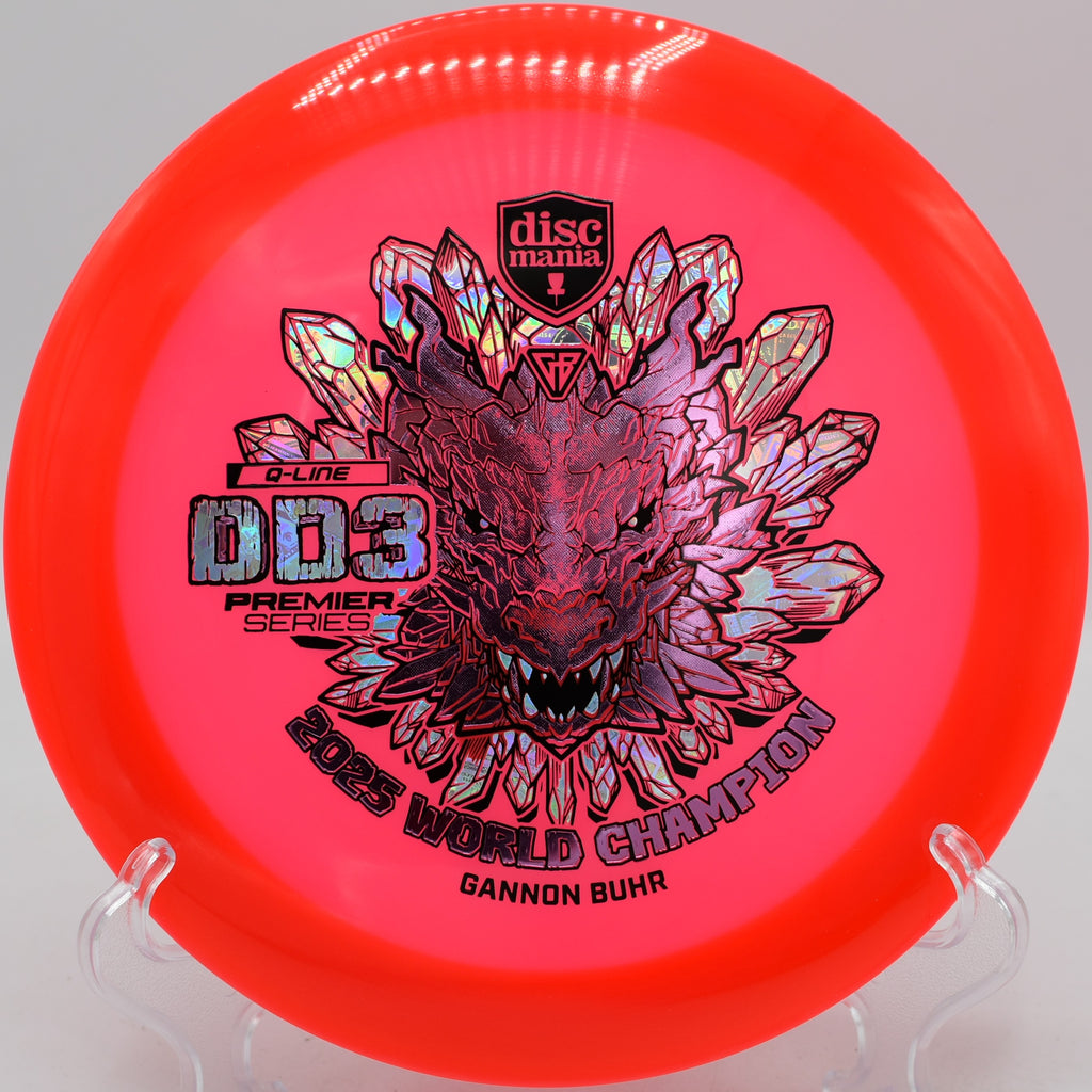 Discmania Premier Q-Line DD3 hyzer bomb over tree line at Maple Hill, MA