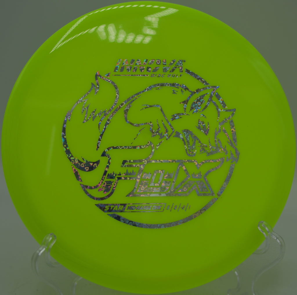 Innova Star Fox released on a straight line at Beaver Ranch Disc Golf Course, Conifer, CO