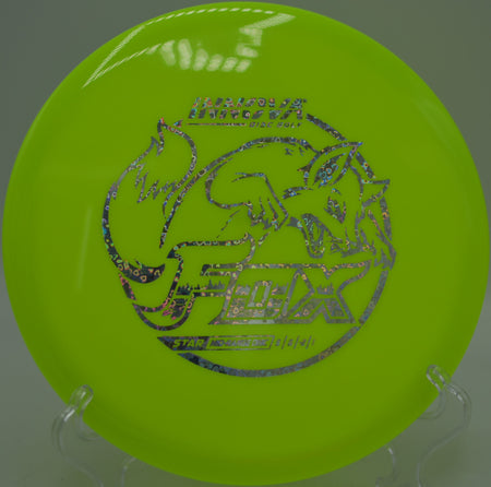 Innova Star Fox released on a straight line at Beaver Ranch Disc Golf Course, Conifer, CO