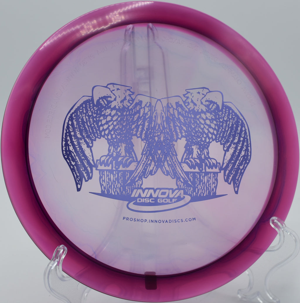 Innova Totem TeeBird holding a stable forehand line on Hole 10 at Eagle’s Crossing Disc Golf Course, Hawk Point, Missouri.