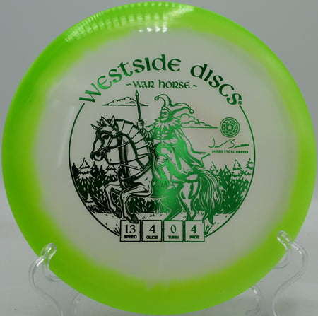 Orbit War Horse resting on the tee pad before a max power drive at Rocklin Disc Golf Course in California