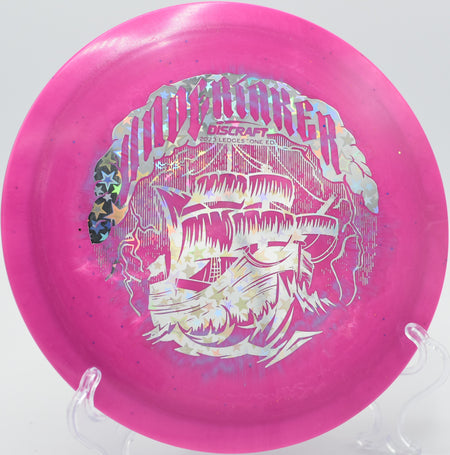 ESP Glo Sparkle Undertaker shaping a perfect flex shot on Hole 3 at Cedar Hill Disc Golf Course, Nashville, Tennessee.