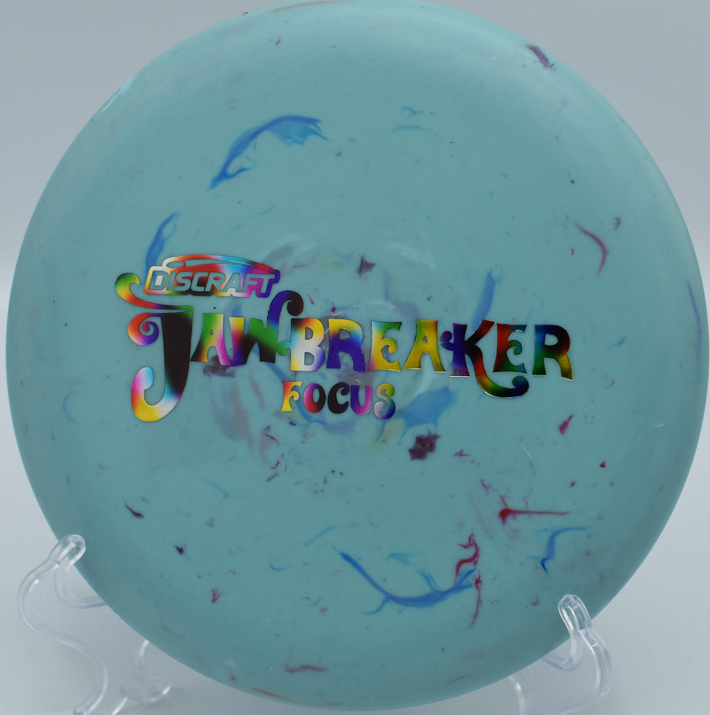 Close-up of swirled Jawbreaker Focus resting in chains at Shillito Park in Lexington, KY.