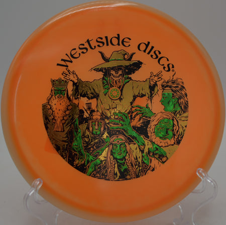 VIP Moonshine Orbit Harp Halloween 2025 edition glowing mid-flight at Smugglers’ Notch, VT