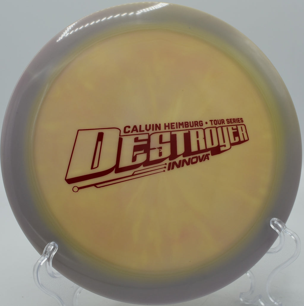 Star Destroyer unleashing a full-flex drive at Maple Hill Disc Golf Course in Leicester, Massachusetts.