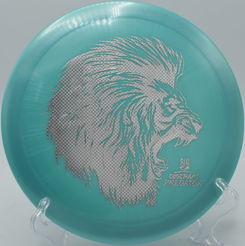 Big Z Predator by Discraft – 9/4/0/4 flight path, designed for controlled throws and consistent fades at Eagle Ridge Disc Golf Course in Dallas, Texas.