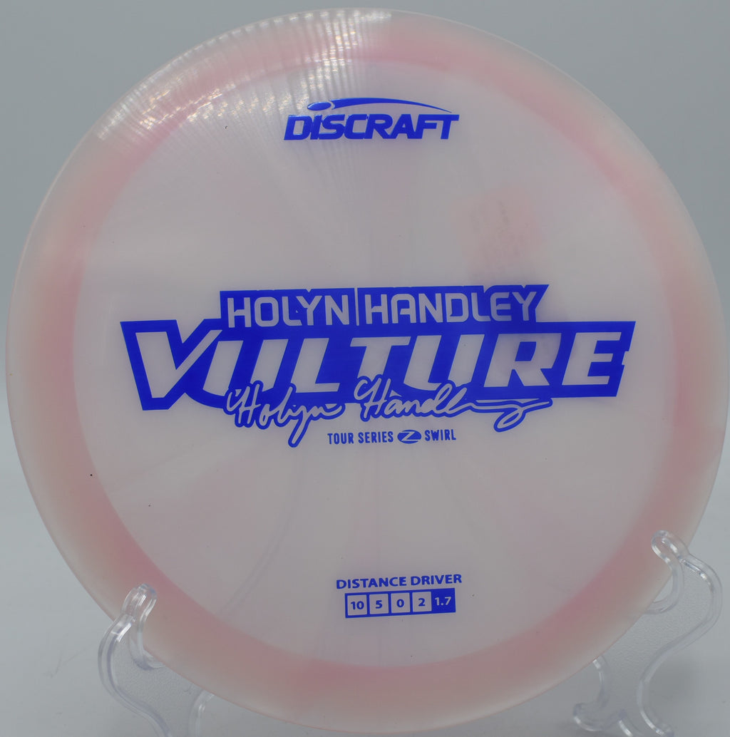 Z Swirl Vulture ripping forward with controlled fade at the end at Whispering Falls DGC in Greencastle, Pennsylvania.