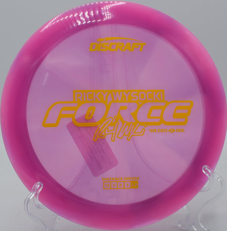 Z Swirl Force blasting downfield with stability in a tailwind at Zephyrhills Disc Golf Course in Florida.