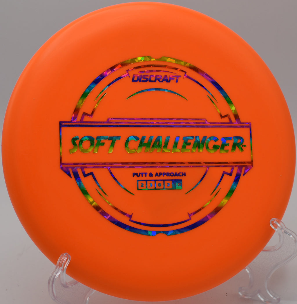 Soft Putter Line Challenger by Discraft – 2/3/0/2 flight path, designed for accuracy and control on approach shots at Rolling Ridge Disc Golf Course in Salt Lake City, Utah.