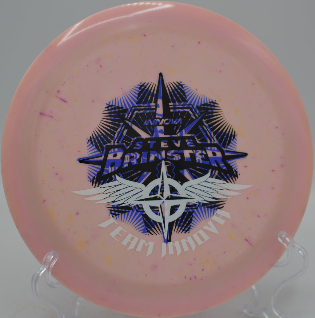 Innova Splatter Star Destroyer Steve Brinster Team Stamp distance driver crushing overstable flex lines at Warwick Disc Golf Course in Warwick, New York.