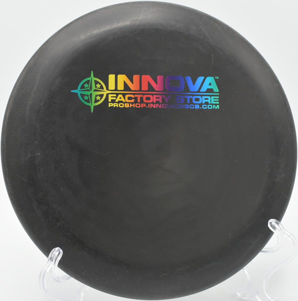 Confident spin putt with an Aviar at Canyon Lake Disc Golf Course in Rapid City, South Dakota.