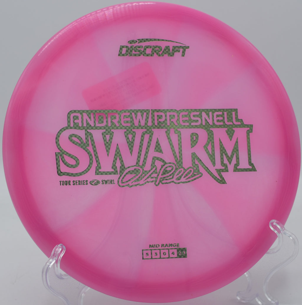 Z Swirl Swarm driving into a headwind with no sign of turning at Whispering Falls DGC in Greencastle, Pennsylvania.