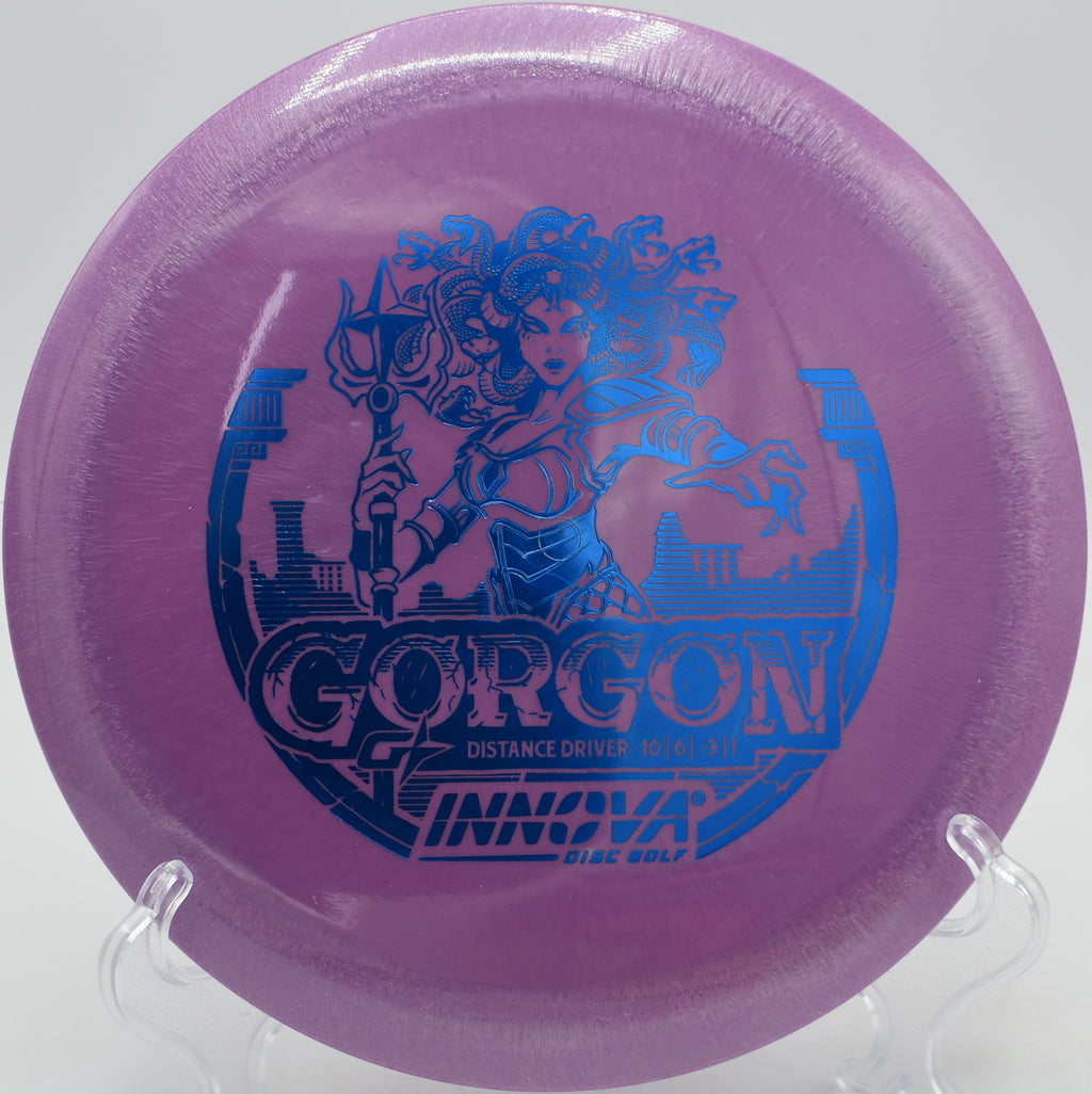 Gorgon Halo driver launched on a high anhyzer line at Fountain Hills Disc Golf Park in Fountain Hills, Arizona