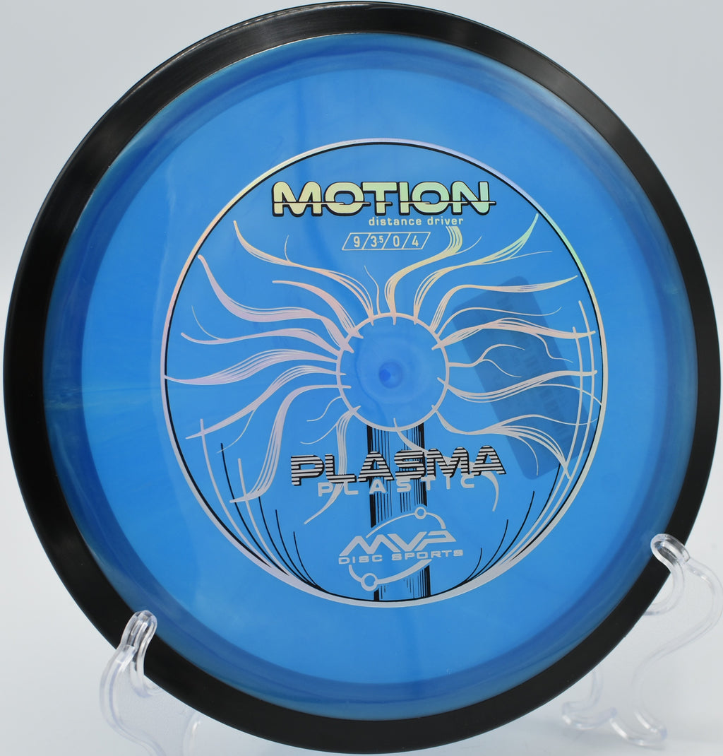 An MVP Plasma Motion cutting through a strong headwind at Blue Mountain Disc Golf Course in Missoula, Montana.