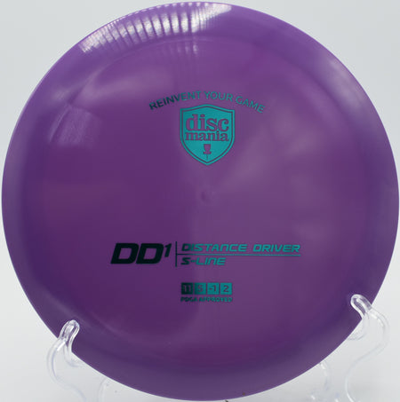 S-Line DD1 – 11/5/-1/2 flight path, ideal for flex shots and controlled long-distance drives at DeLaVeaga Disc Golf Course in Santa Cruz, California.