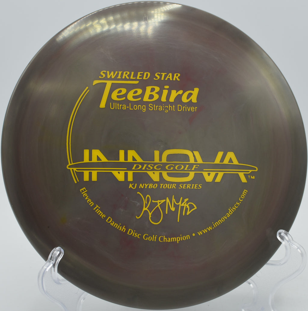 Smooth release with a Swirled Star TeeBird at Maple Hill Disc Golf Course in Leicester, Massachusetts.