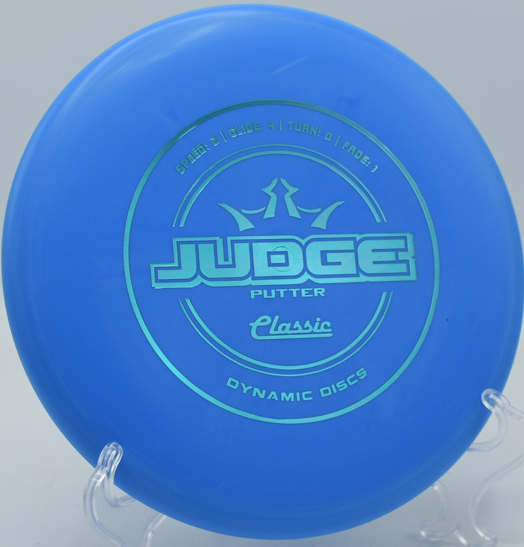 Classic Judge finishing softly on a lay-up at Oregon Park Disc Golf Course in Marietta, Georgia.