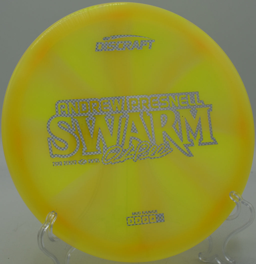 Swirled Z Swarm flying stable and low at Flip City in Shelby, Michigan.