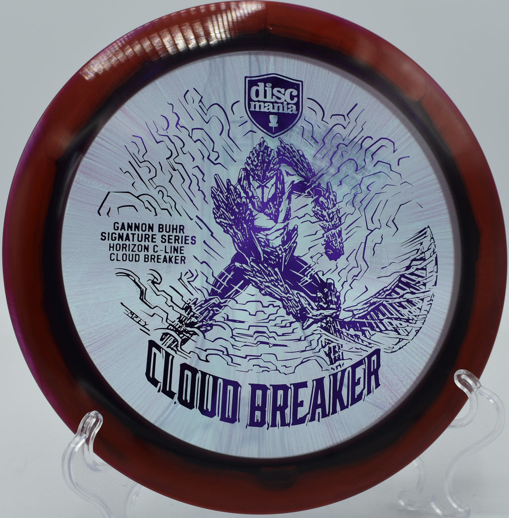 Gannon Buhr Horizon Cloud Breaker flipping up to flat on a hyzer angle at Wildcat Bluff in Urbana, Iowa.