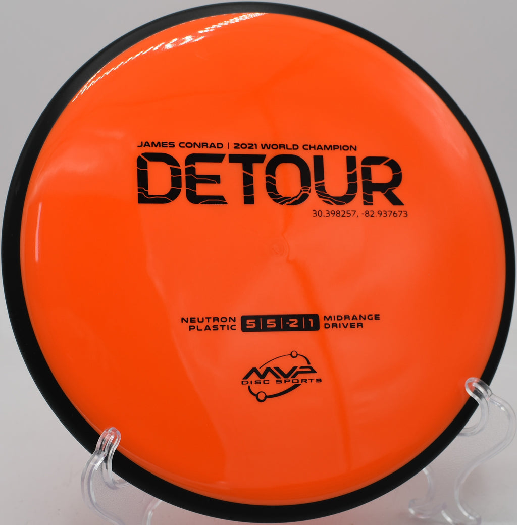 Detour parked next to the basket after a finesse approach at Schumaker Pond Park in Salisbury, Maryland