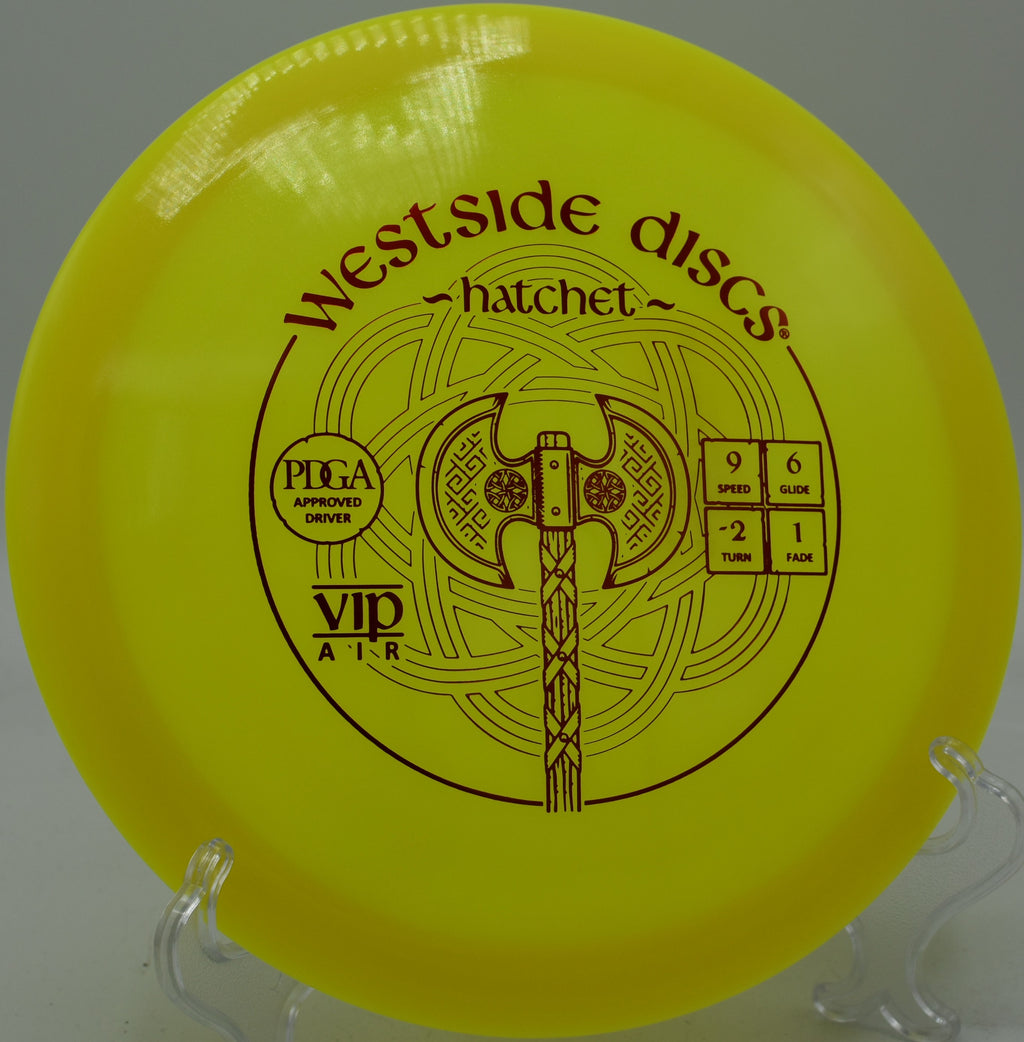 Westside Discs Hatchet thrown nose-up with full glide at Heritage Park DGC in Olathe, Kansas