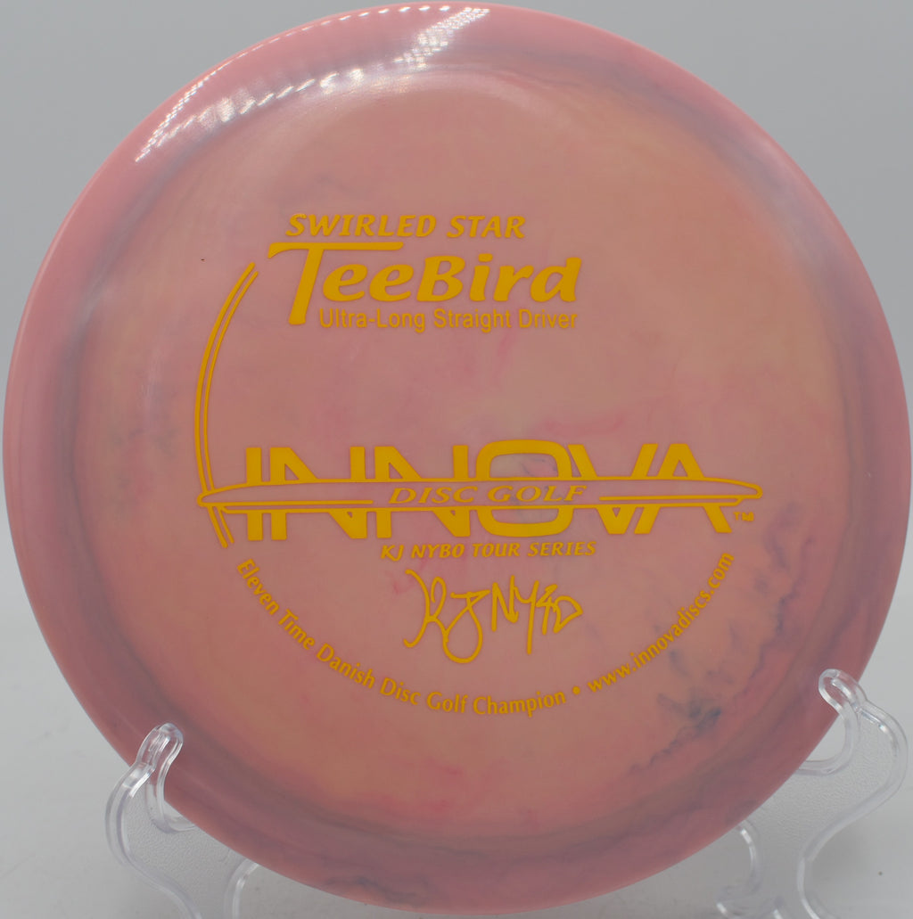 Swirly Star TeeBird launched forehand down a tunnel at Tyler State Park in Newtown, Pennsylvania