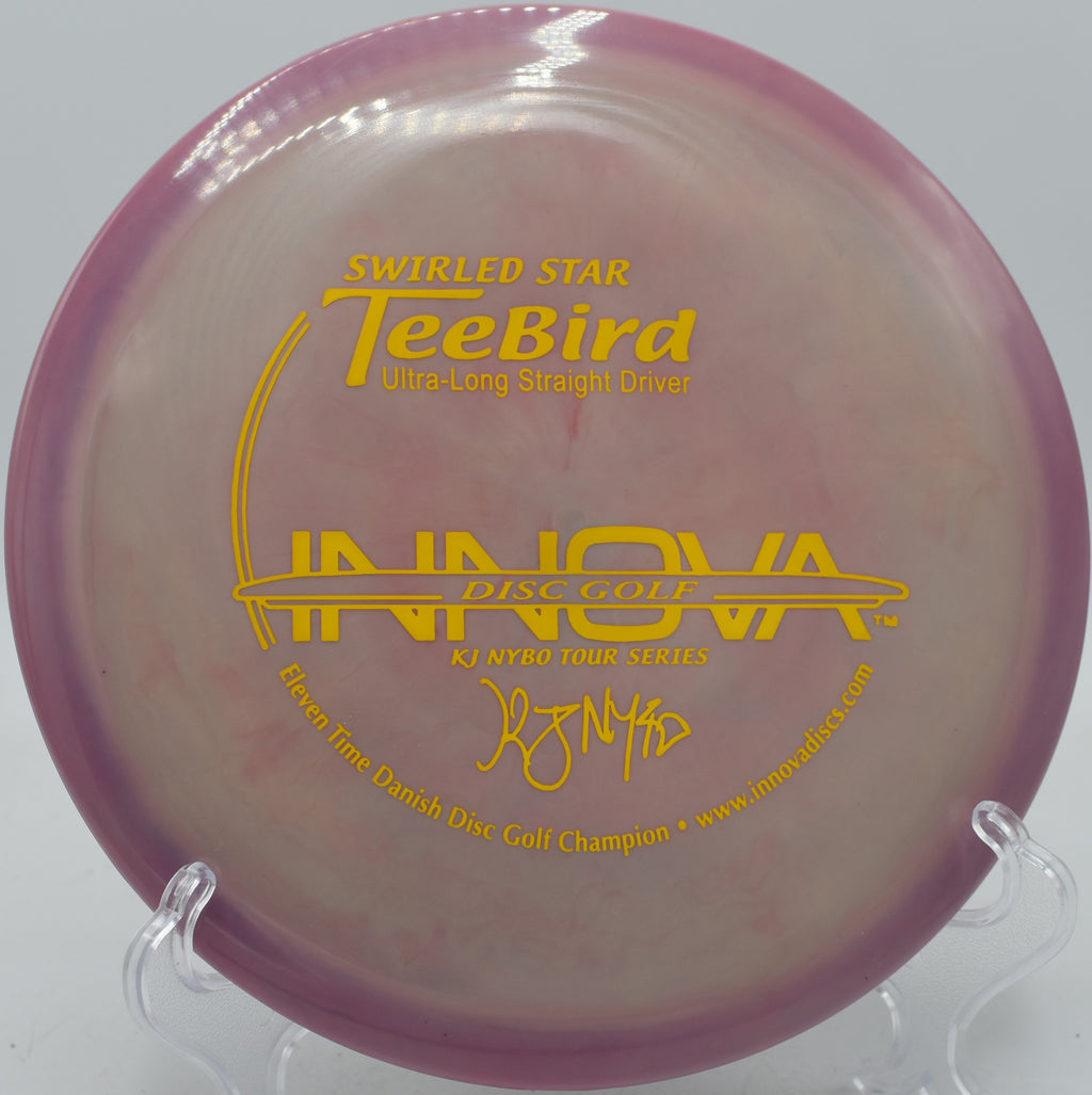 Swirly Star TeeBird spinning cleanly on release at Tom Brown Park in Tallahassee, Florida